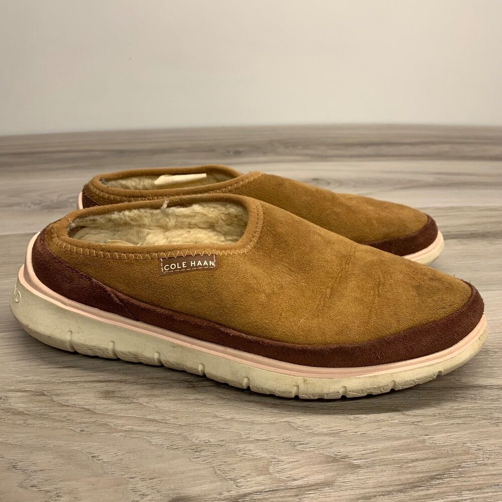 Cole Haan Zero Grand Dweller Women's Slipper Leather Shearling‎ Shoe Size 7 B